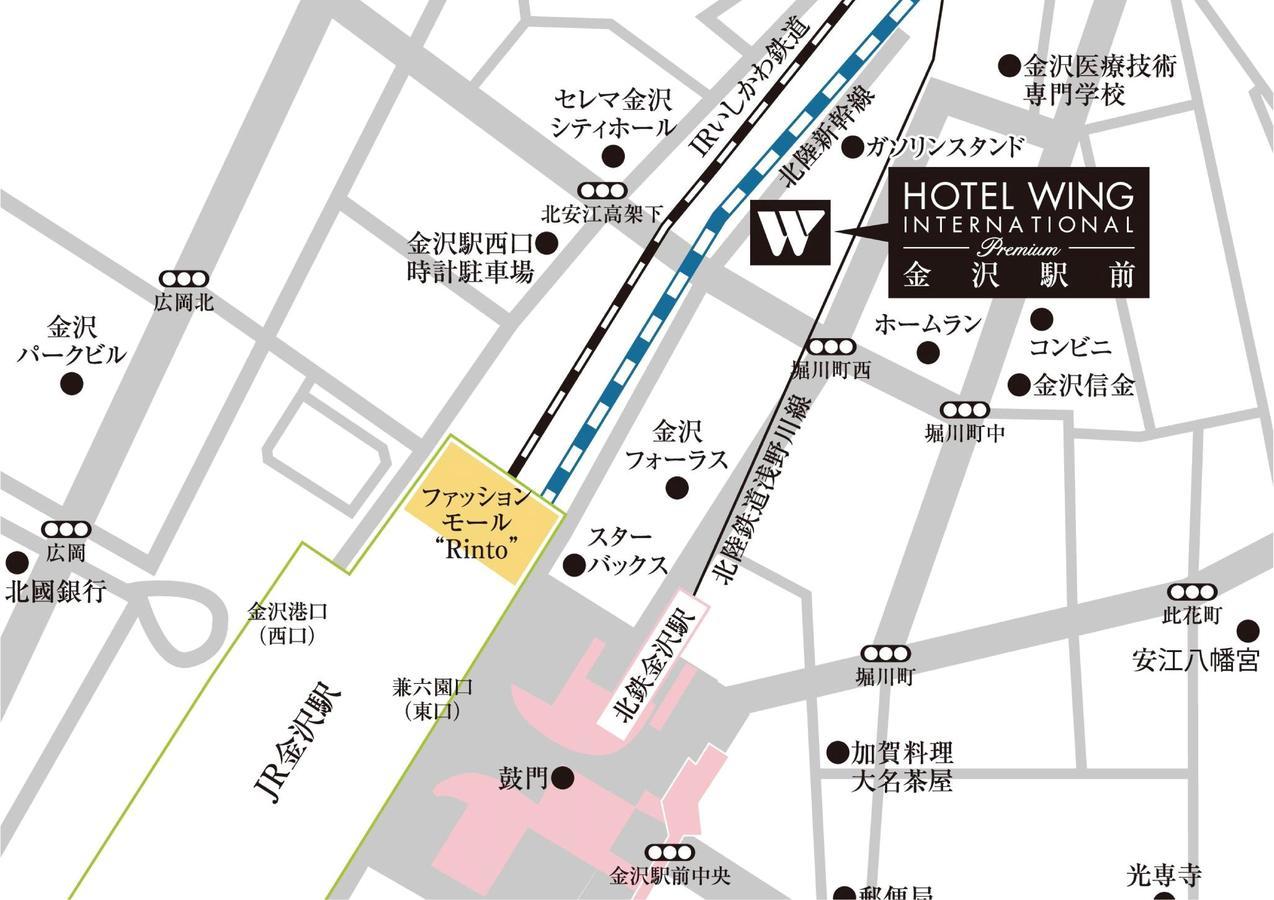 Hotel Wing International Premium Kanazawa Ekimae Екстер'єр фото